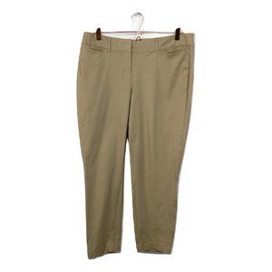 Lane Bryant Sz 16 Khaki Cropped Stretch Pants
